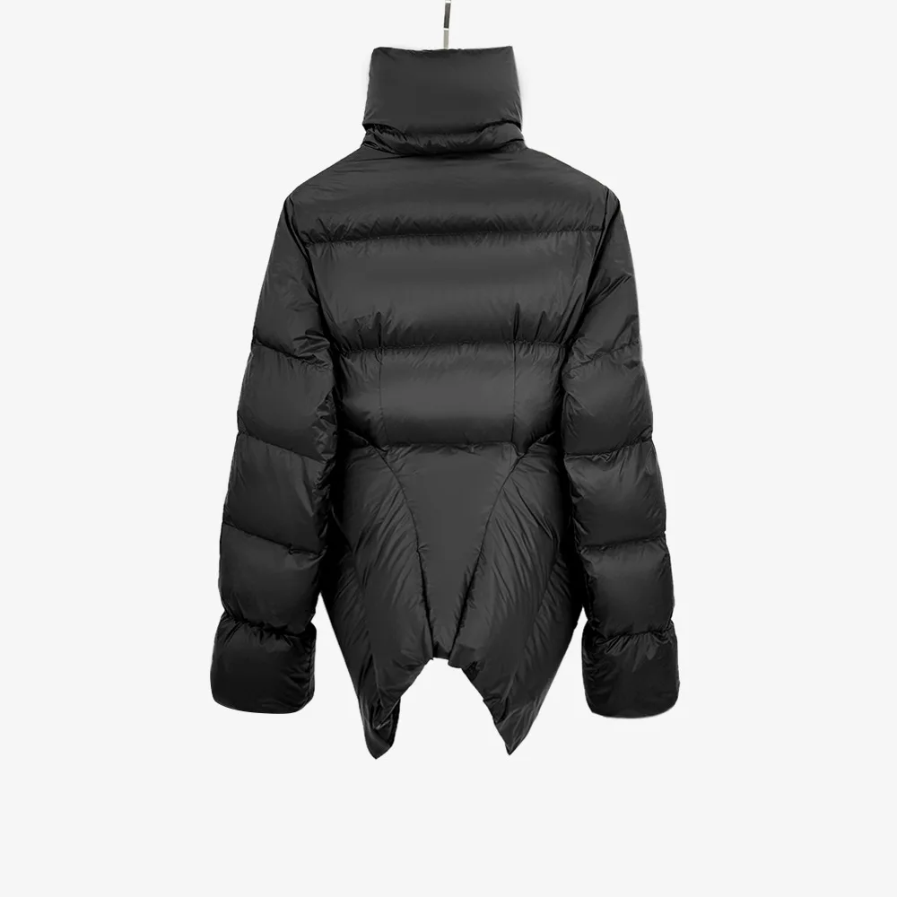 High Street Duck Down Jacket Women's Autumn and Winter Coat New Product Hite Duck Down Fluffy High Neck Tailcoat Down Coats