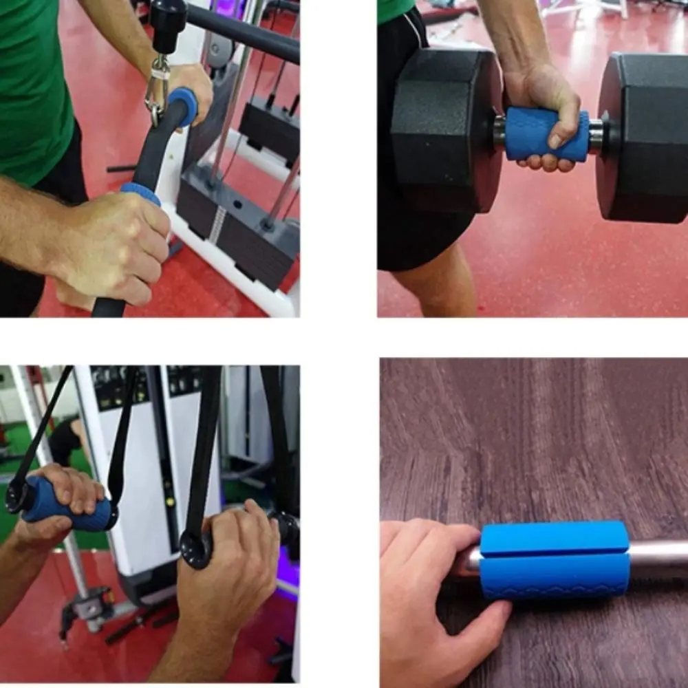 Weightlifting Barbell Grip Increase Friction Dedicated Silicone Dumbbell Grip Thicken Portable Fitness Equipment Dumbbell