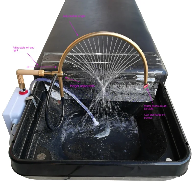 Tempat tidur sampo salon rambut, sampo sirkulasi dan flushing, perangkat terapi kepala sirkulasi air seluler
