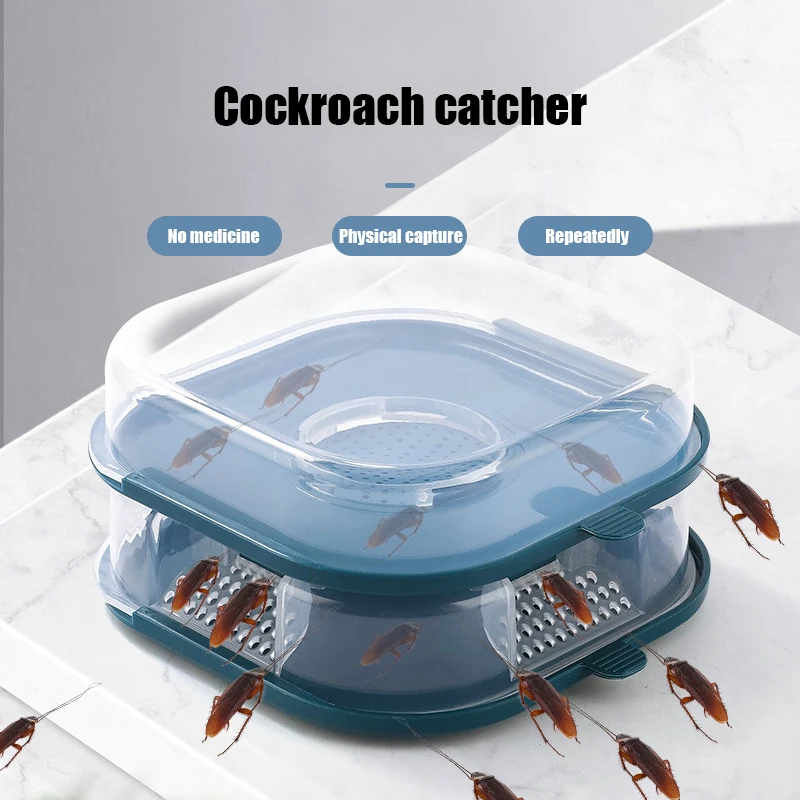 

Cockroach Trap Box Cockroach Insect Cockroach Catcher Cockroach Killer Reusable Household Traps Pesticides for Kitchen Garden