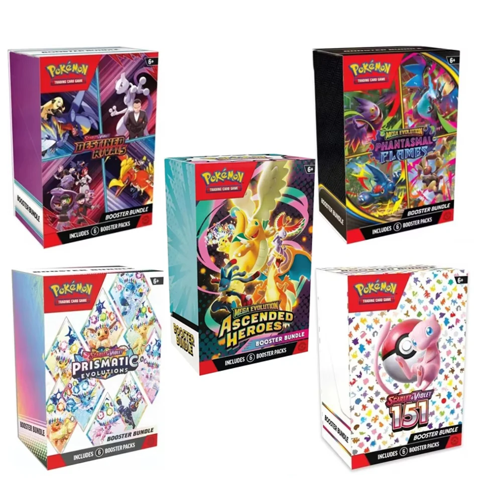 151 Pokémon-Karten Englische Version ME02 Trainer-Box Sammelkarten Ascended Phantasmal Flames Geburtstagsgeschenke Spielzeug