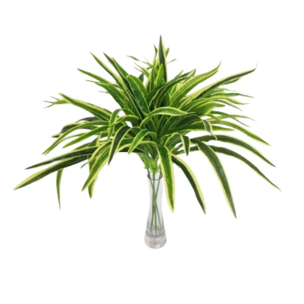 

Plastic Artificial Chlorophytum Plants Green Plants Elegant Simulation Chlorophytum Handmade Realistic Fake Plant