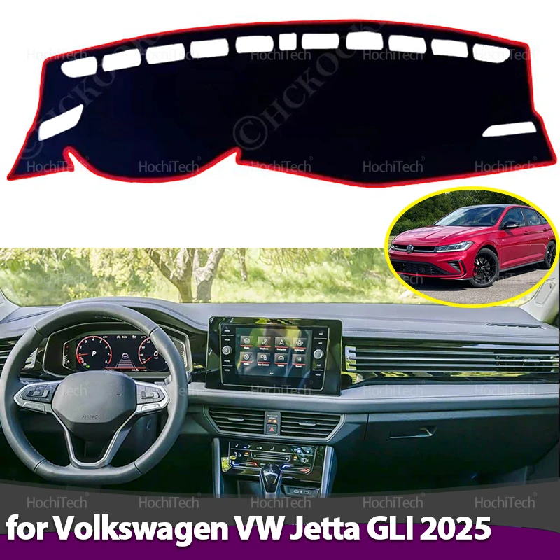 Auto-Armaturenbrett-Abdeckung, vermeiden Sie Lichtpolster, Anti-UV-Teppiche, rutschfeste Matte, Armaturenbrett-Abdeckung für Volkswagen VW Jetta GLI 2025,