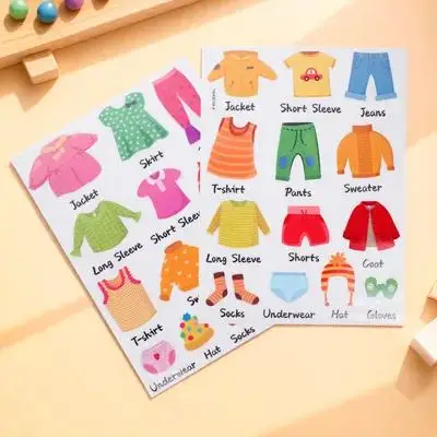 مجموعة واحدة من ملصقات الملابس لخزانة الملابس، طريقة مريحة لتنظيم صناديق الملابس لديكور الغرفة، شارات فرز الملابس #6