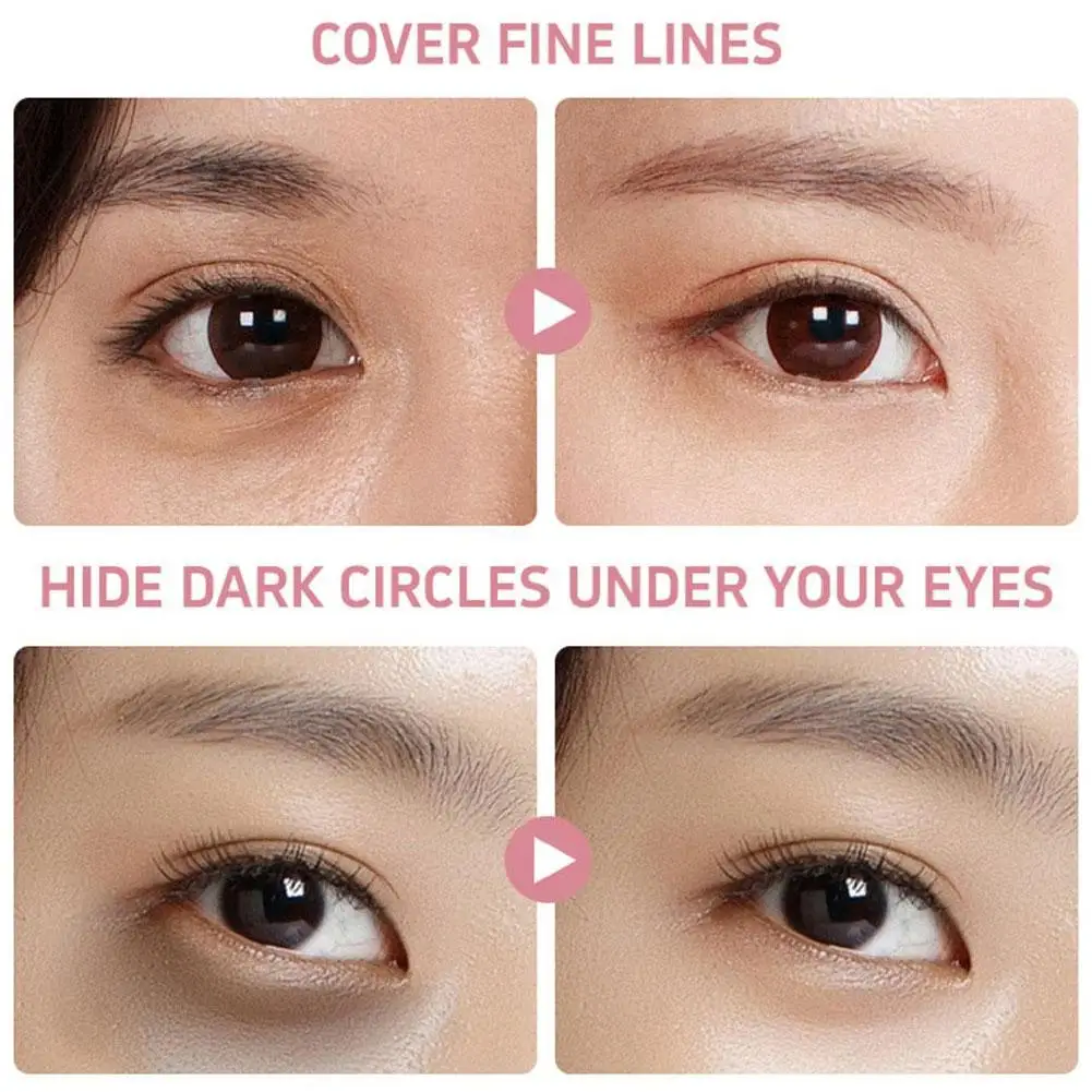 Under Eye คอนซีลเลอร์ 12ml Full Coverage ครีมสําหรับ Dark Circles & Blemishes คอนซีลเลอร์กันน้ําติดทนนาน Natural Skin Tone