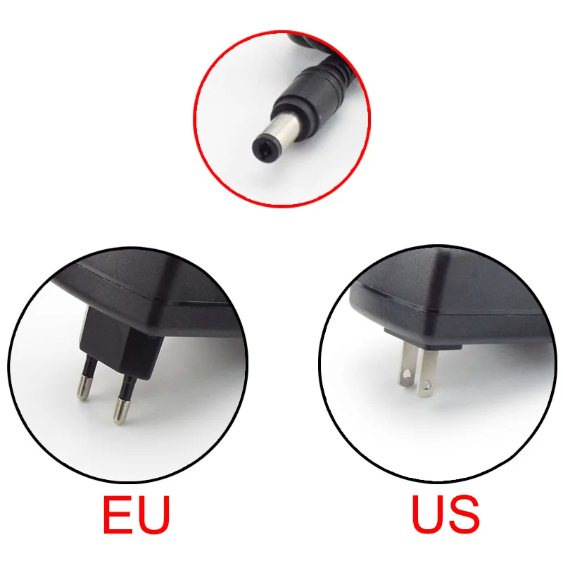 5.5*2.5mm AC 100-240V to DC 5V 3A CCTV Camera Adapter Power Supply Converter Wall Charger Switch Led Transformer Charging