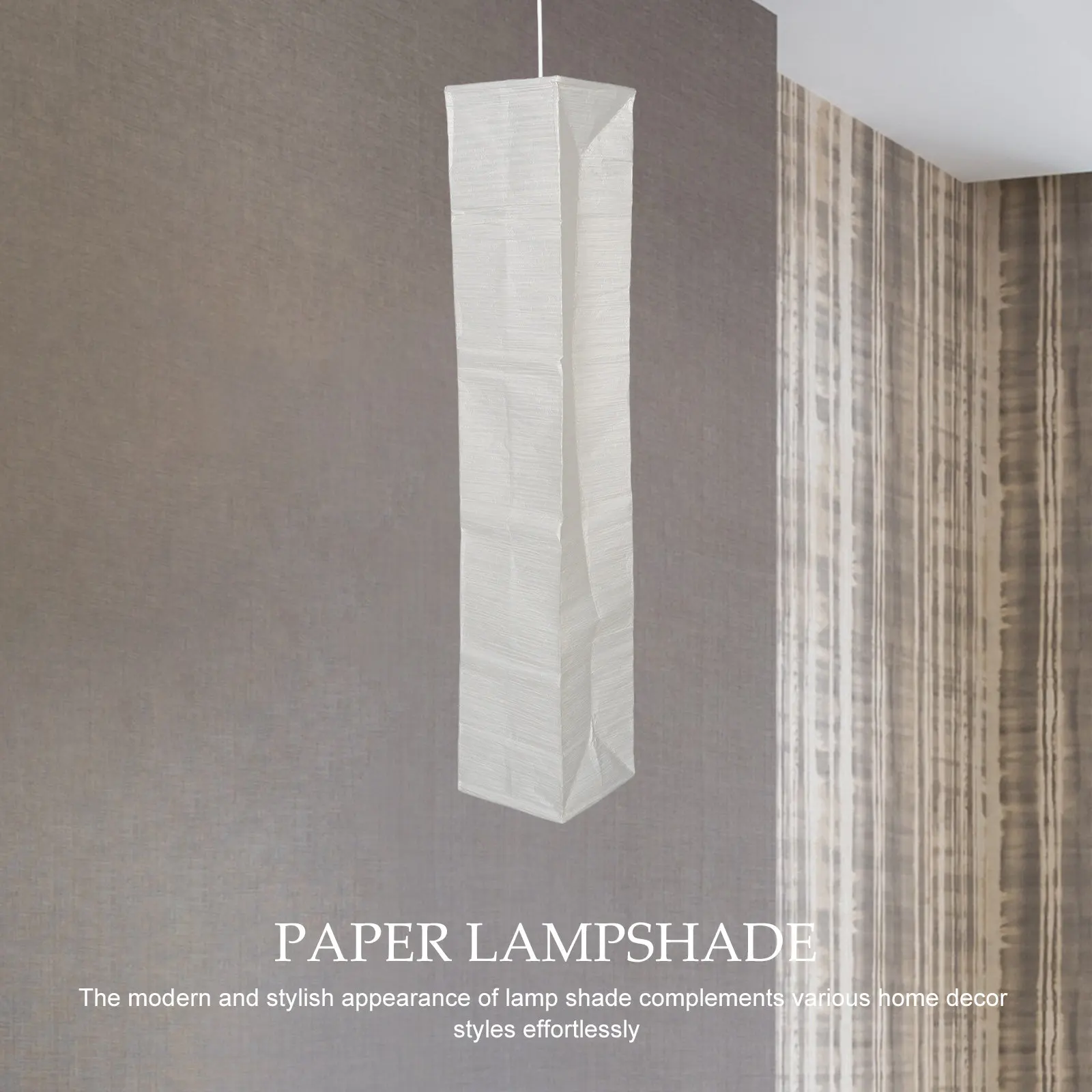 

Foldable Japanese Paper Lampshade for Floor Lamp Replacement Soft Light Diffuser Stylish Living Room Bedroom Office Decor Lamp