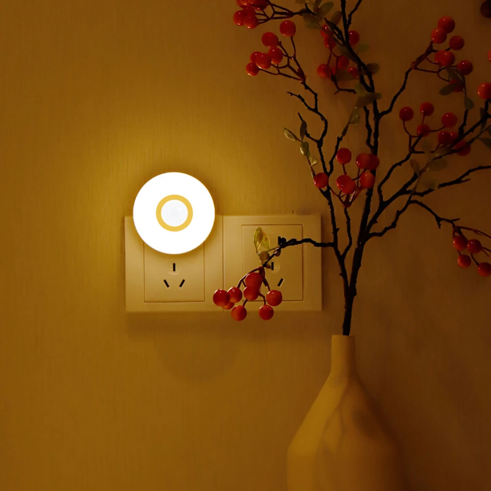 Bathroom Night Light Plug In Night Light With 3000K Color Temperature Button Switch ABS Lampshade LED Nightlight Wholesale