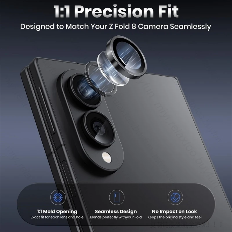 Case Metal Ring Lens Glass For Samsung Z Fold8 5G HD Back Camera Protector Cap