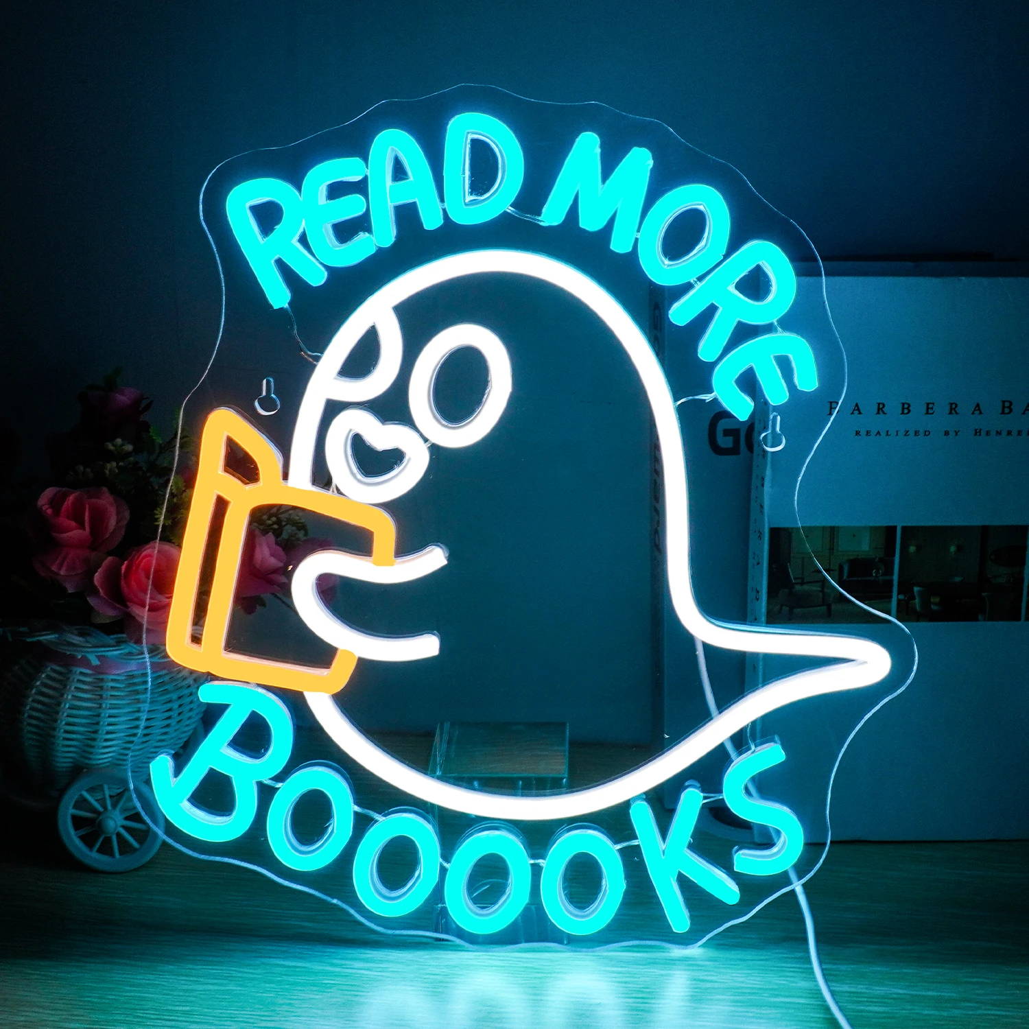 

Read More Books Led Neon Signs Room Decoration For Bedroom Library Bar Study Club Dimmable Ghost Wall Light Up Sign Art Logo