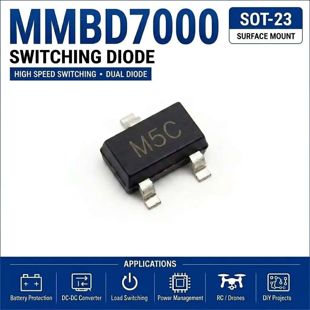 (100 pcs) MMBD7000 (Marking M5C) SOT-23 - Switching Diode Dual Series 100V 200mA