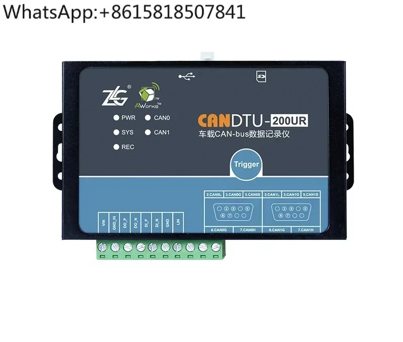 ZLG CAN Bus Data Logger Recorder Controller CAN  Contactless Record Storage Analyzer Car Fault Diagnosis Analysis