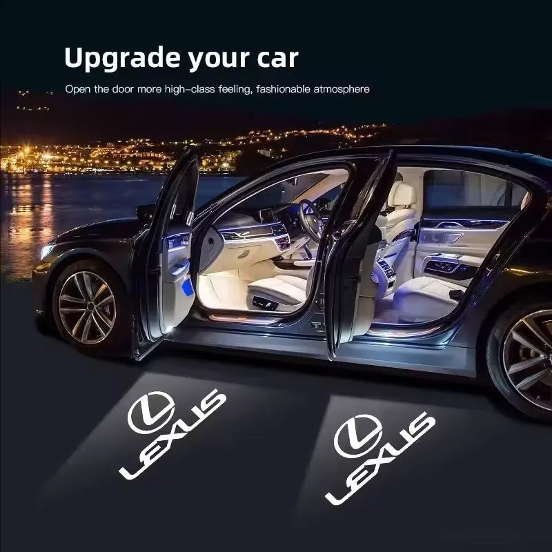 2P باب السيارة مصباح العارض ترحيب تصعيد البركة ضوء لكزس IS250 IS200 CT200h GS300 LS430 RX450h LX570 IS300 ES300h