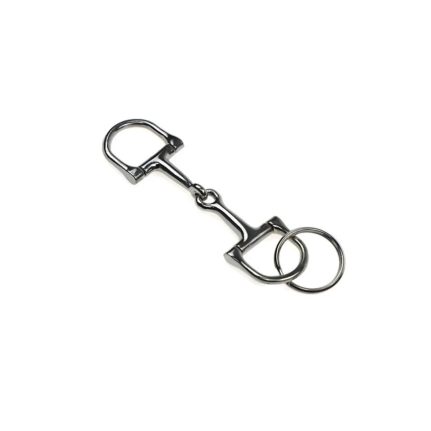 

Zinc alloy D bit key ring With O ring Keychain Horse Bits Keychain