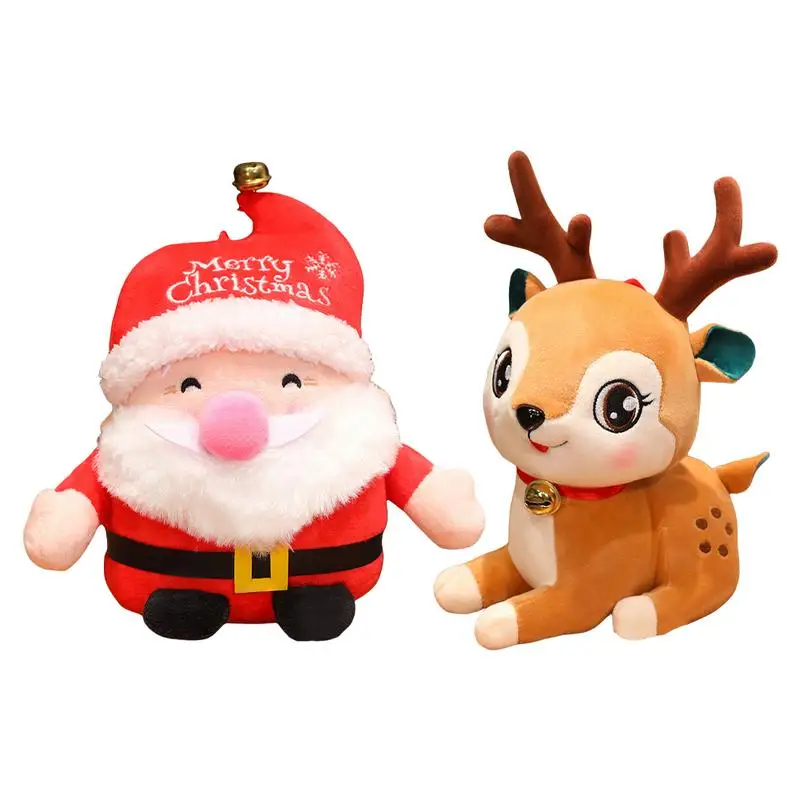 

Christmas Plush Toys Cartoon Santa Claus Elk Stuffed Dolls Soft Throw Pillow Home Decoration Stuffed Animal Toys for Kids Gifts