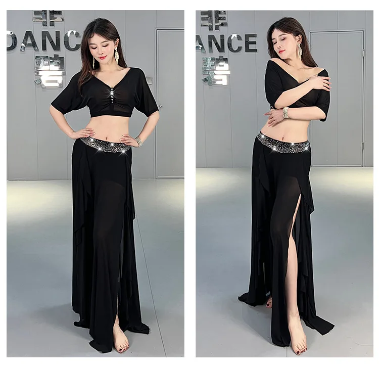 

Belly Dance Costume Oriental Dance Performance Mesh Outfit Women Training Class Suit belly dance exotic dancewear