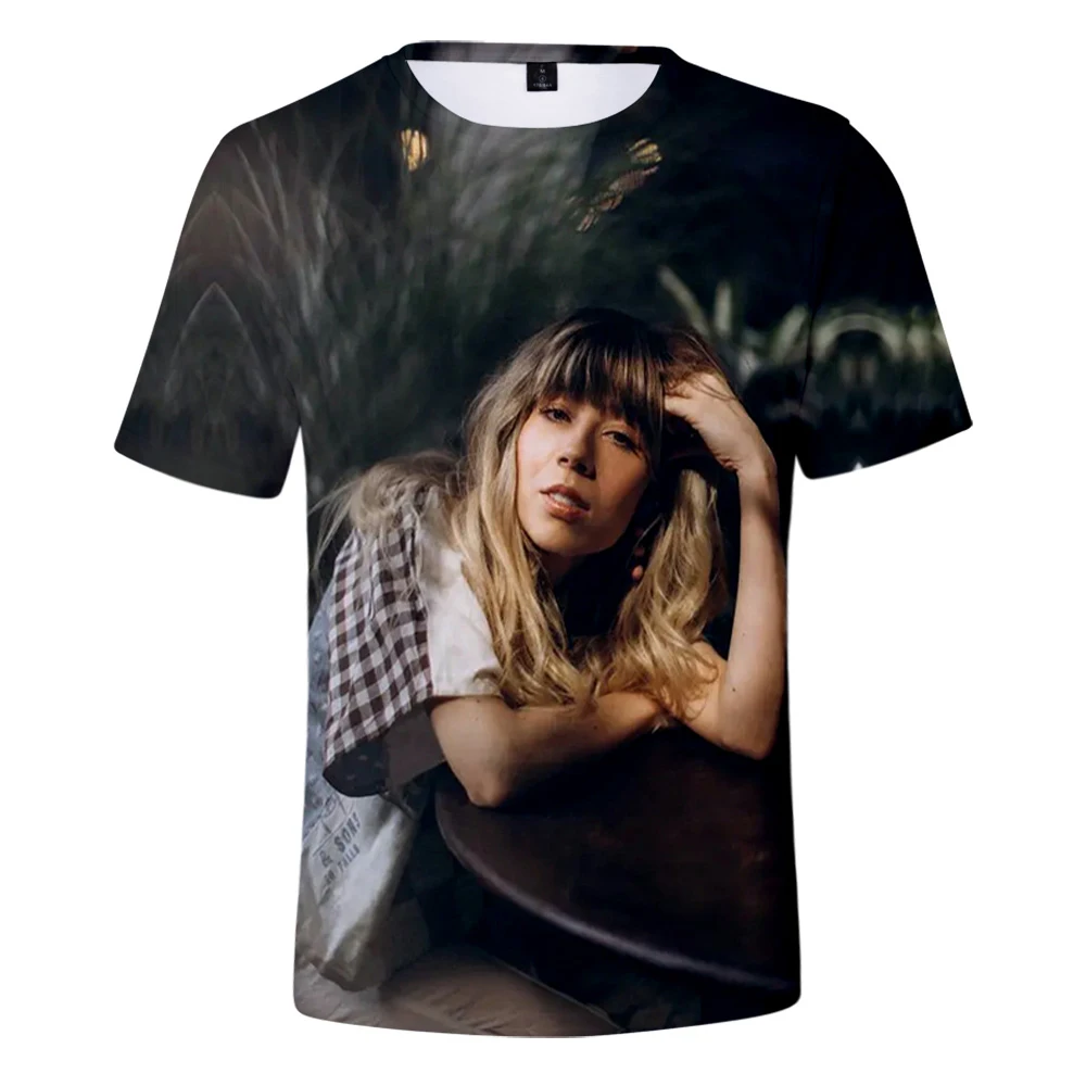 

Jennette McCurdy Tshirt Crewneck Short Sleeve Tee Women Men T-shirt Casual Style America Pop Star 3D Clothes