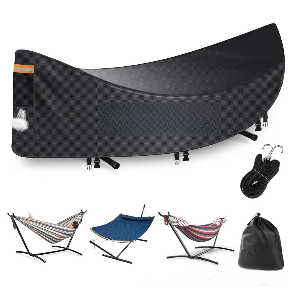 Hanging Bed Cover Outdoor Waterproof All Weather Shield for 11 12 ft Chair 370L x 140W x 93H cm Windproof Design