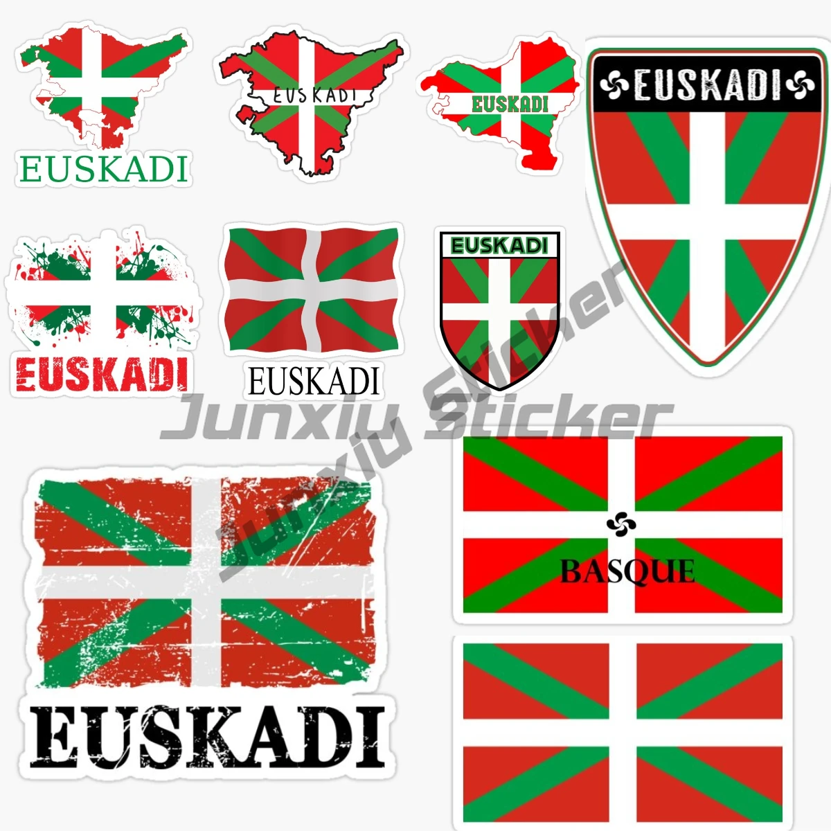 EUSKADI Basque Flag Laptop Truck Camper Wall Bicycle Waterproof PVC Vinyl Self-adhesive Decals