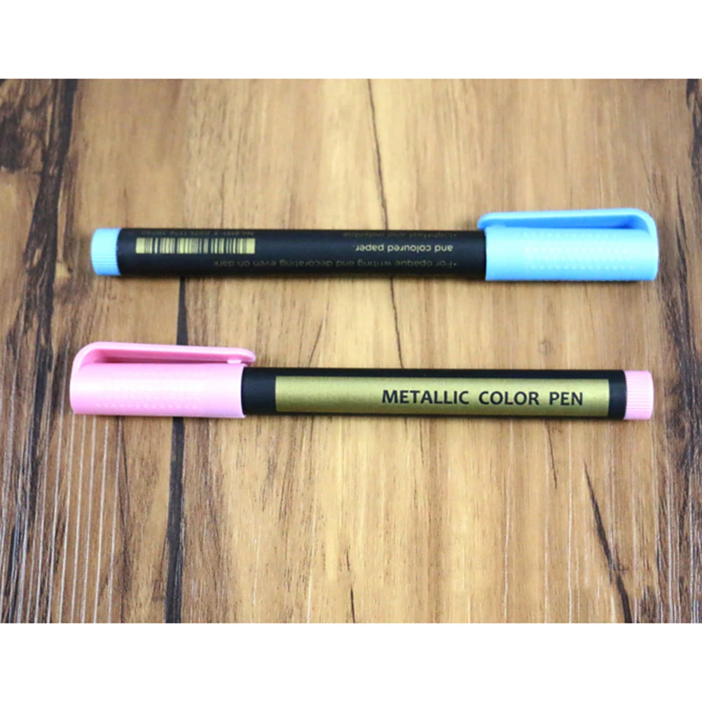

10PCS Water-based Paint Markers Metallic Pens Ink Glitter Fine Tip Coloring Drawing Art Supplies Watercolor Markers For Photo