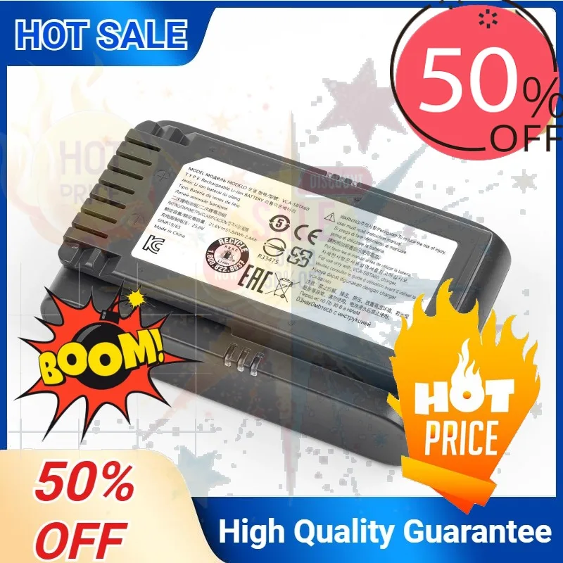 SWZY 2.4Ah Vacuum Cleaner Battery VCA-SBTA60 for Samsung Jet60 Turbo Jet 75E Complete VS20B75ADR5 VS20B75ACR5 VS15A6031R5 VS15A6