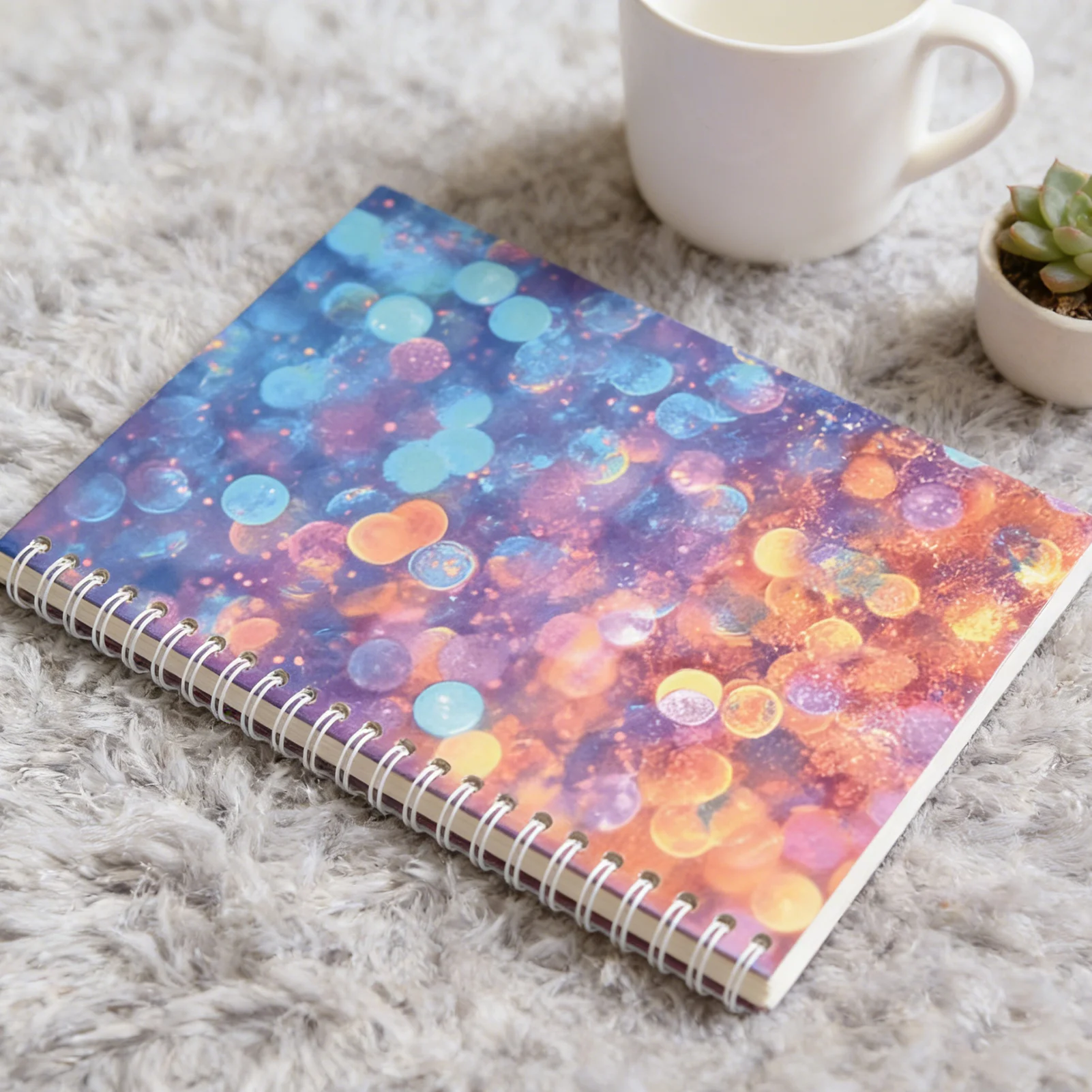 Double Sided Release Paper Notebook Binder with Thick Loose Leaf Sheets for Scrapbooking Sticker Organization Creative Planning