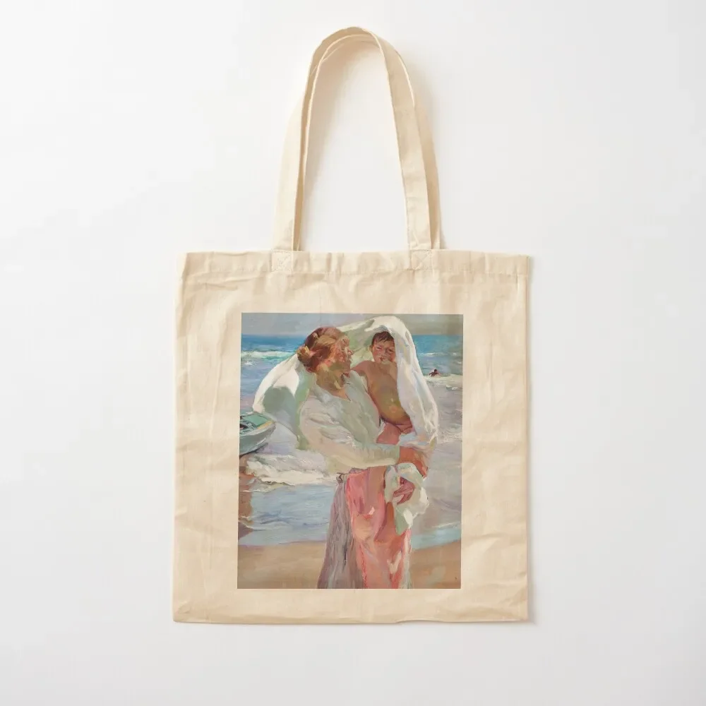 Joaquín Sorolla - After Bathing (1915) Tote Bag Big bag women cute tote bag hand