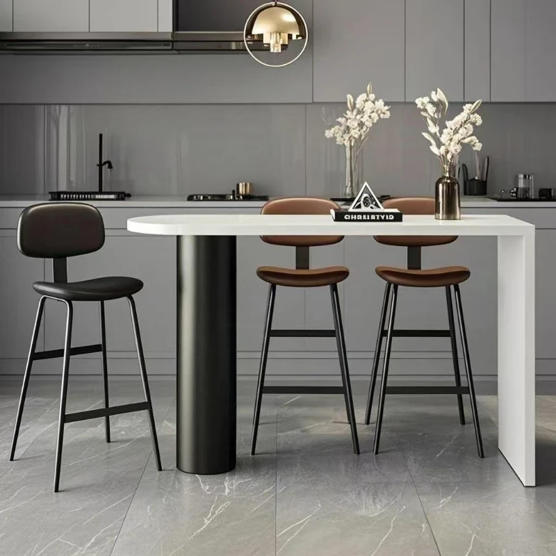 

Industrial style bar stool 2pcs soft backrest comfortable high bar chair modern minimalist sgabelli cucina moderni furniture