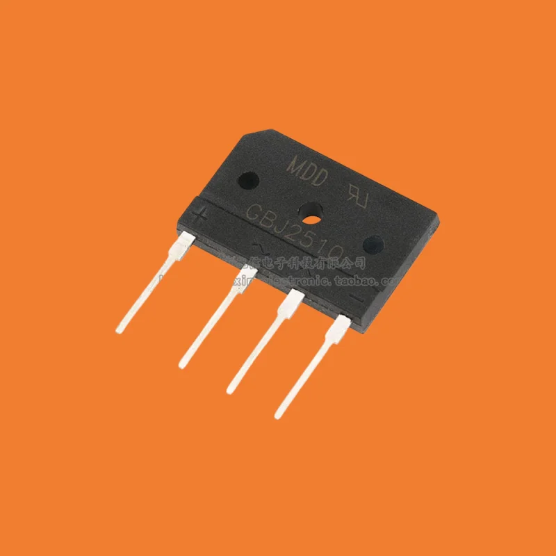 10PCS/original genuine GBJ2510 25A/1000V flat bridge rectifier bridge stack silicon bridge rectifier