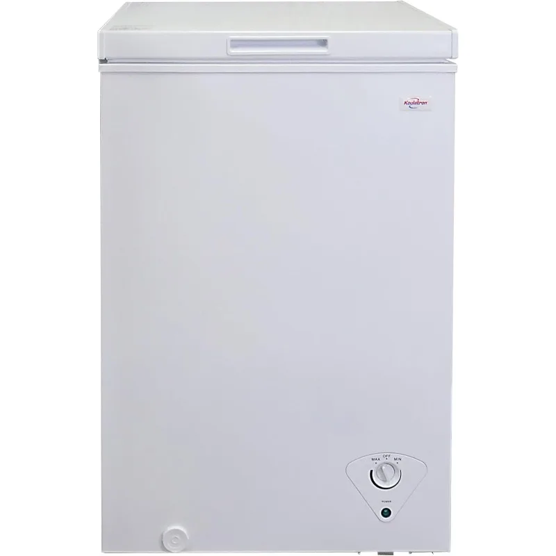 

Compact Chest Freezer, 3.5 cu ft (99L), White, Manual Defrost Deep Freeze, Storage Basket, Stay-Open Lid, for Apartment, Condo