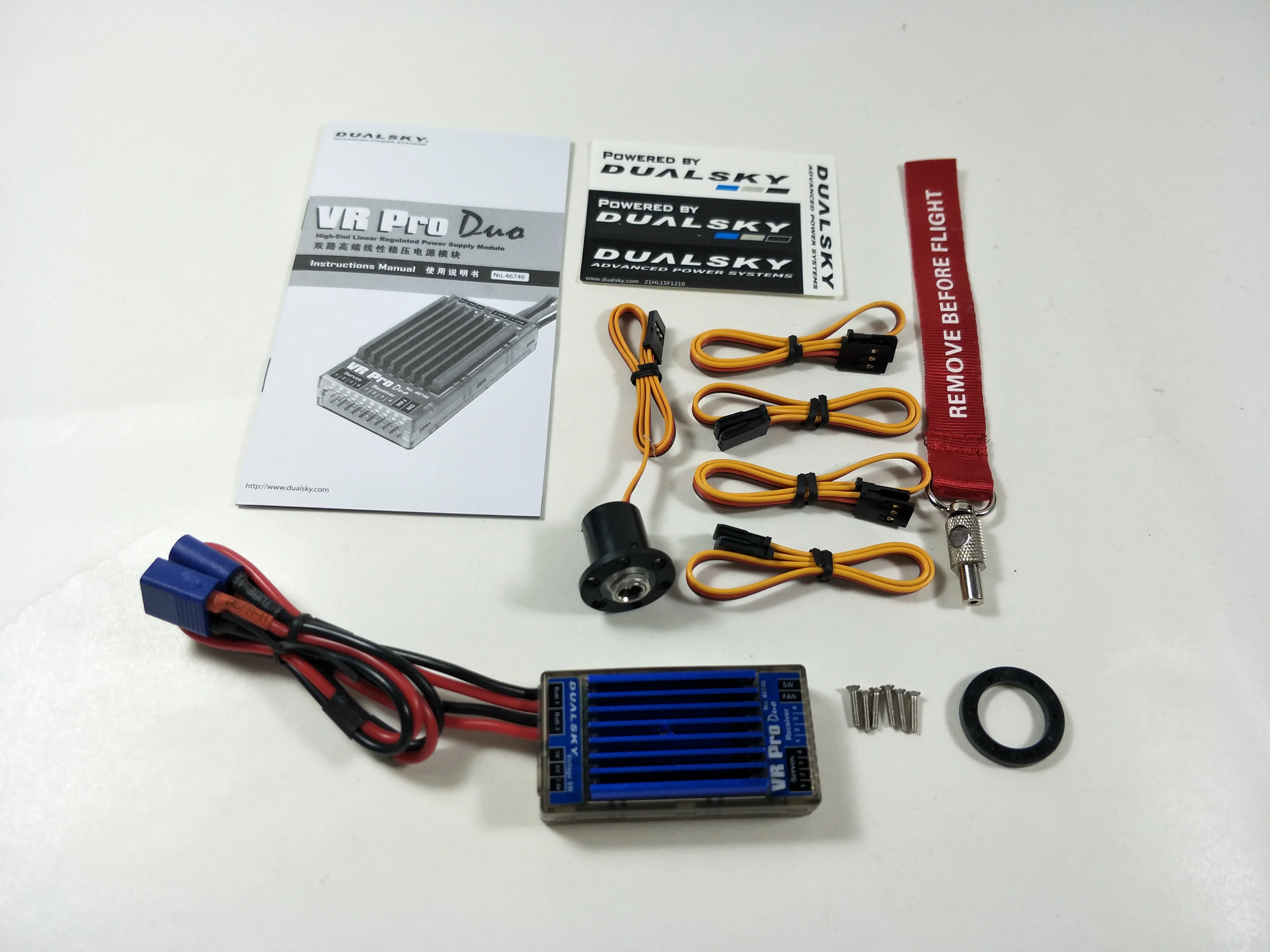 DUALSKY VR Pro Duo High Current Linear 2 Batteries Redundance Input Regulator Voltage Stabilizer For 100CC RC Airplane Aircraft