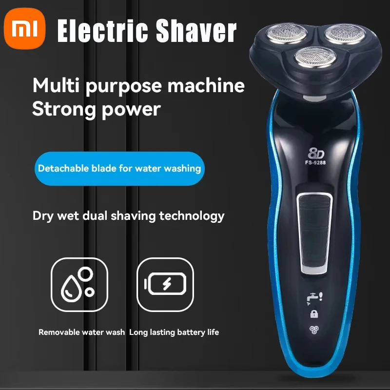 

Мужская бритва Xiaomi 3-в-1, моющаяся, безболезненная, ультратонкая, с тремя лезвиями, беспроводная перезаряжаемая бритва для влажной и сухой уборки волос в носу