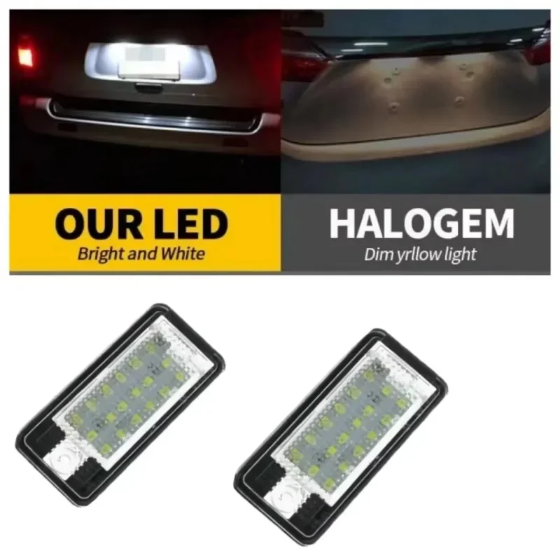 

Car LED License Number Plate Light Lamp White For Audi A3 A4 A6 A8 B6 B7 Q7 Lamp White Bulbs CarProducts License Plate Lights