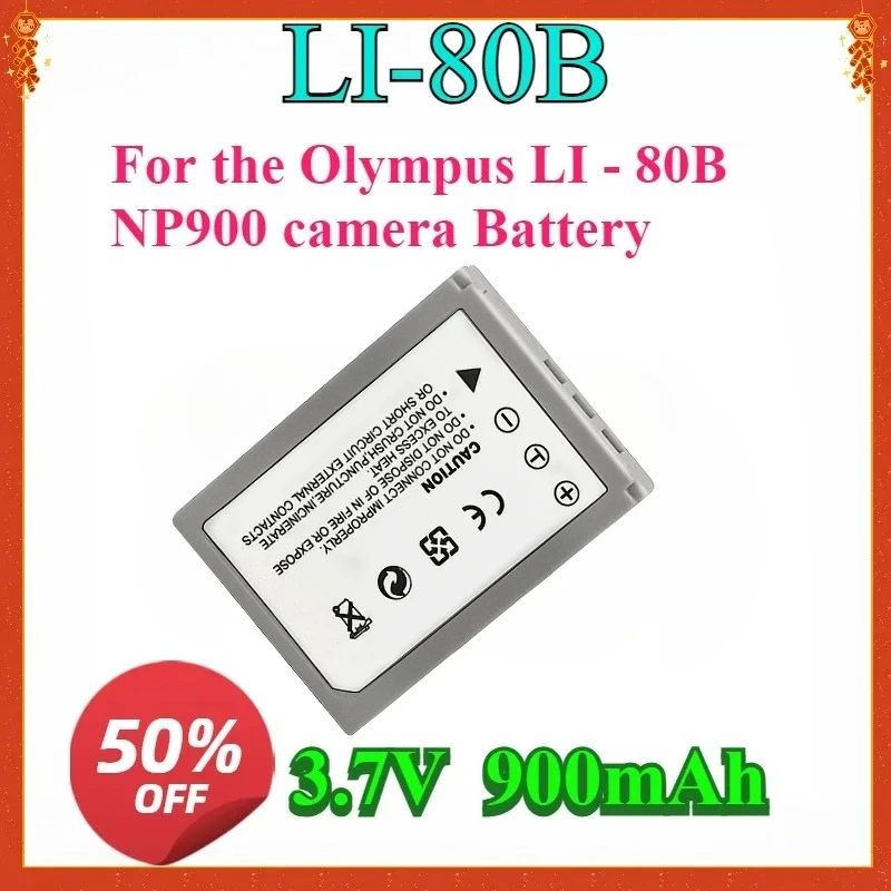 

For Olympus Digital Cameras T-100 T100 T-110 T110 and X-960 X960 New Li 80B LI80B LI-80B 900mAh High Quality Replaceable Battery
