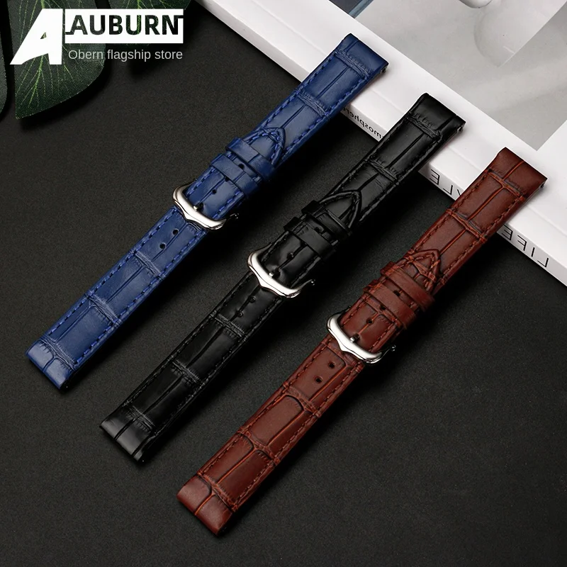 Special quick release strap for Cartier Santos Dumont series WSSA0022 W2SA0011 quick release cowhide buckle strap black 17.5mm