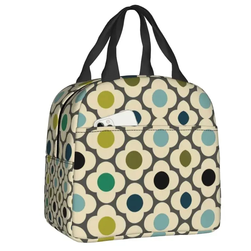 Pears Whale Orla Kiely Insulated Lunch Tote Bag Mid Century Modern Portable Thermal Cooler Food Lunch Box Kids School Children