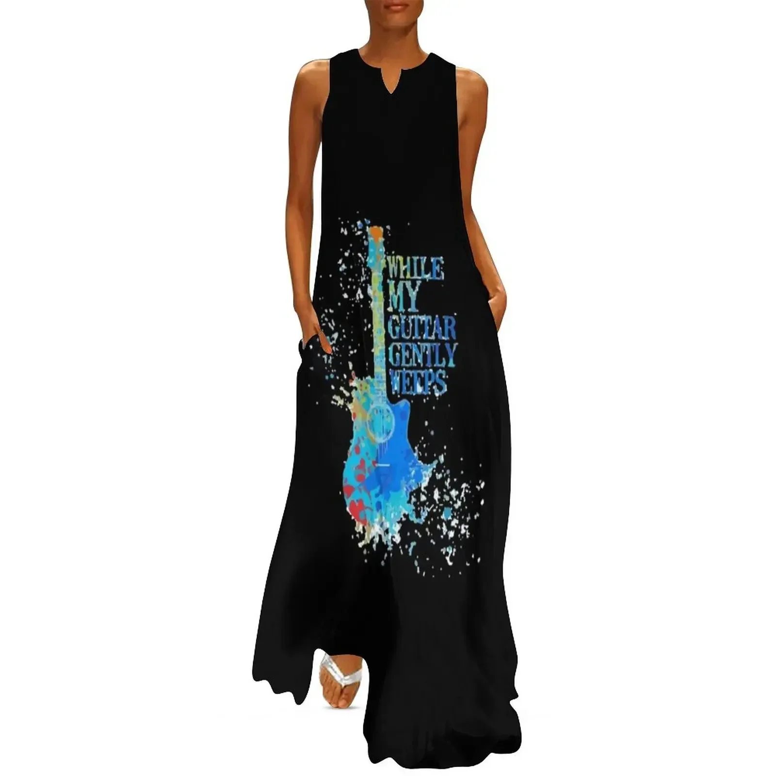 

While My Guitar Gently Weeps Long Dress dresses for women 2025 Womens dresses dress summer women formal occasion dresses Dress