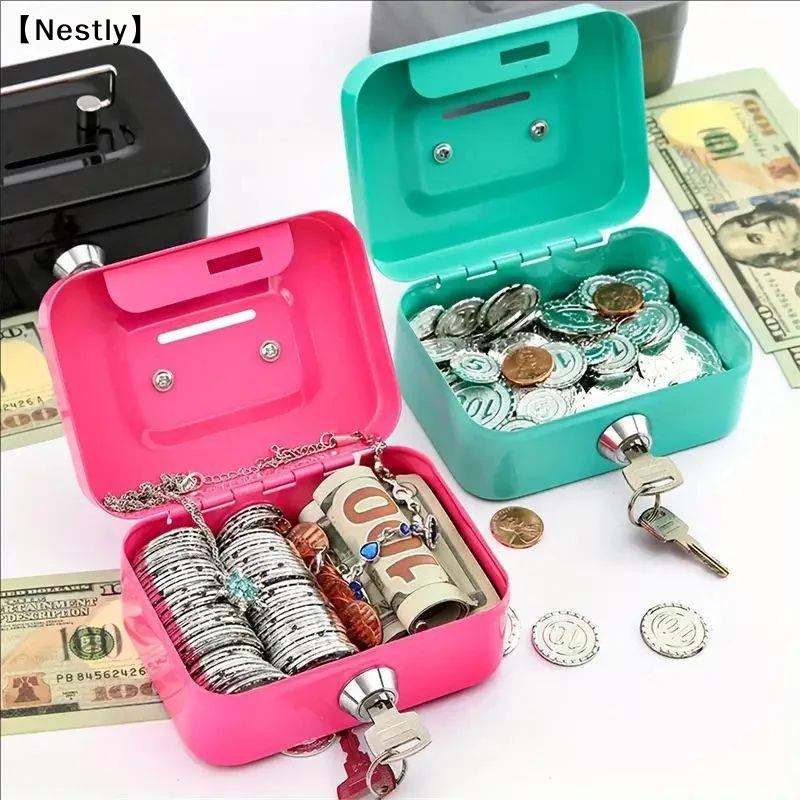 Newly Designed Portable Piggy Bank Compact And Easy To Carry Key Holder With Lock Coin Box〔Nest〕