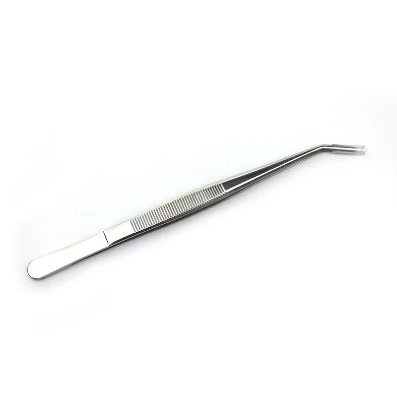 1/3/5pcs Dental Stainless Steel Tooth Curved Tweezers for Crown Removal Non-slip Handle Dental Physician Assisted Tool Dentistry