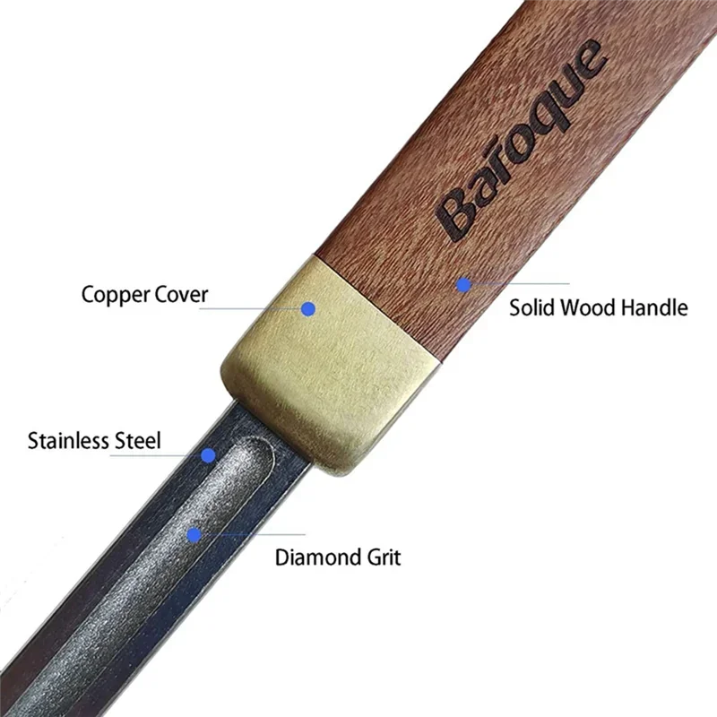 Baroque Guitar Fret Crowning File Crown Edge Dressing File Grinding Frets Trimming Grinding Polishing Luthier Repair Tool