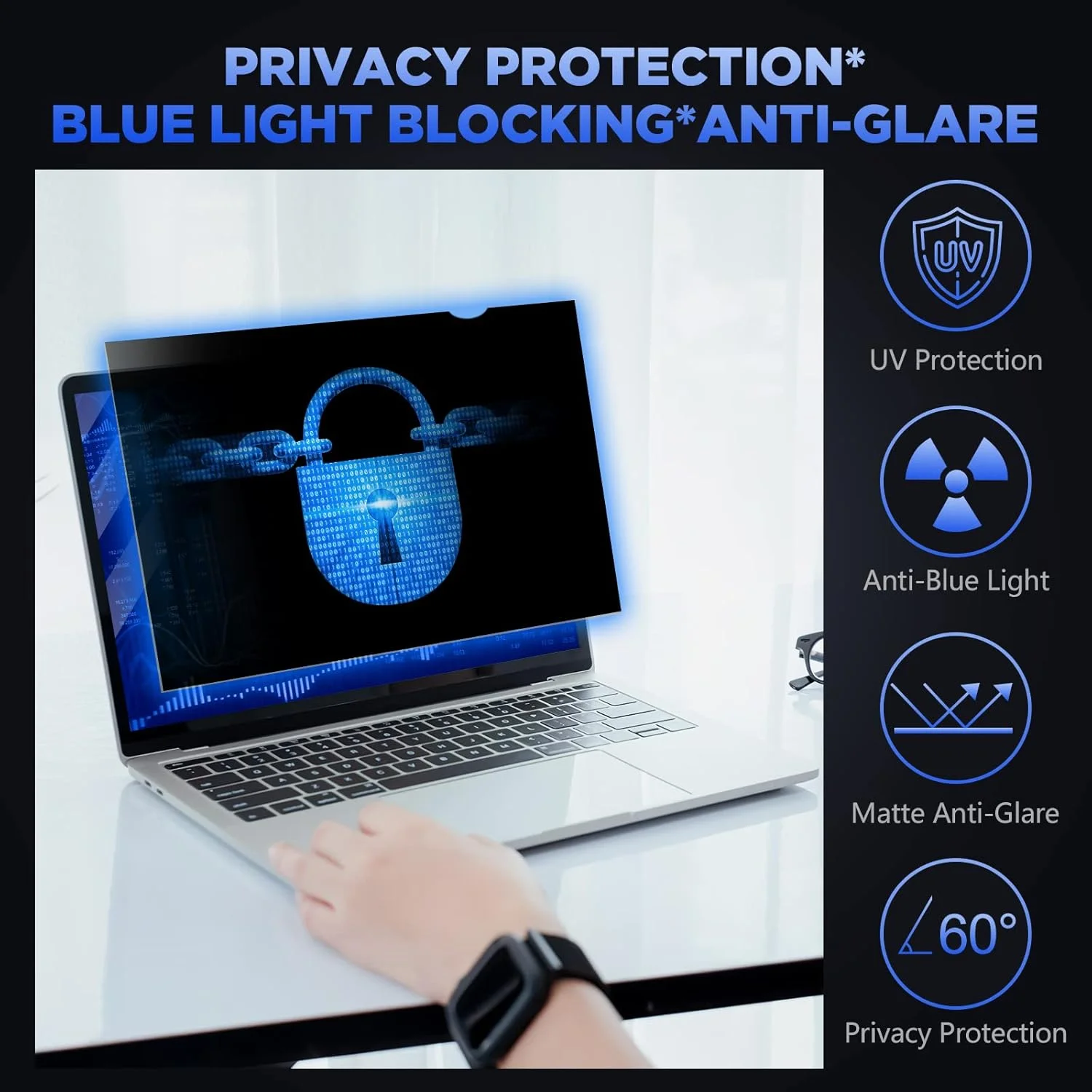 

Monitor Anti Spy Screen Protector Privacy Screen For Macbook Privacy Screen Filter For Macbook Pro 14 M5 2025 Air 13.6 inch M4