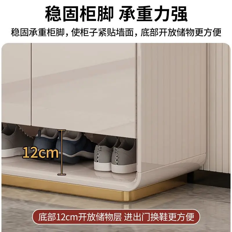 Piano painted entrance, shoe cabinet with drawers, shoe changing stool, four doors, four draws, 2023 new shoe cabinet storage ca