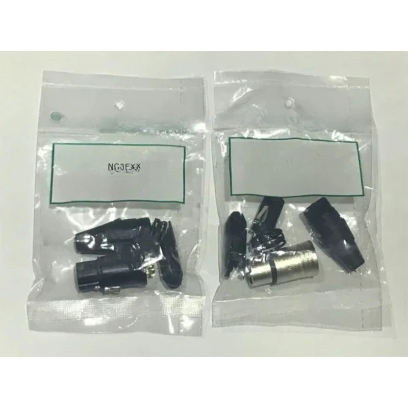 60Pcs/lot 30PCS NC3MXX &  NC3FXX NEUTRIK Male and female A set 3 Pin XLR  Connector with NEW