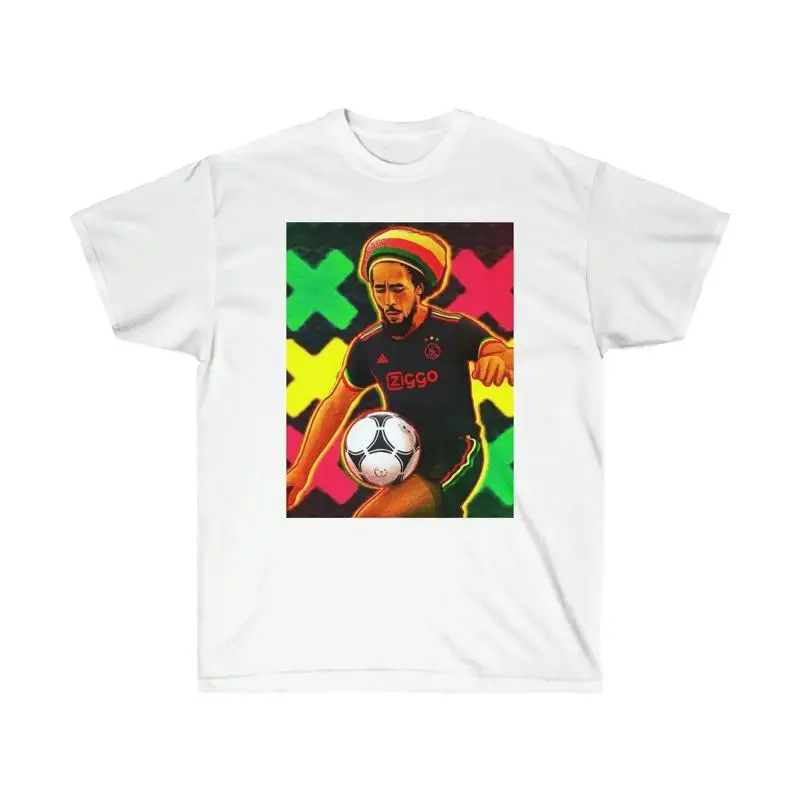 Bob Marley Rasta Footballer Unisex Ultra Cotton Tee T-shirt