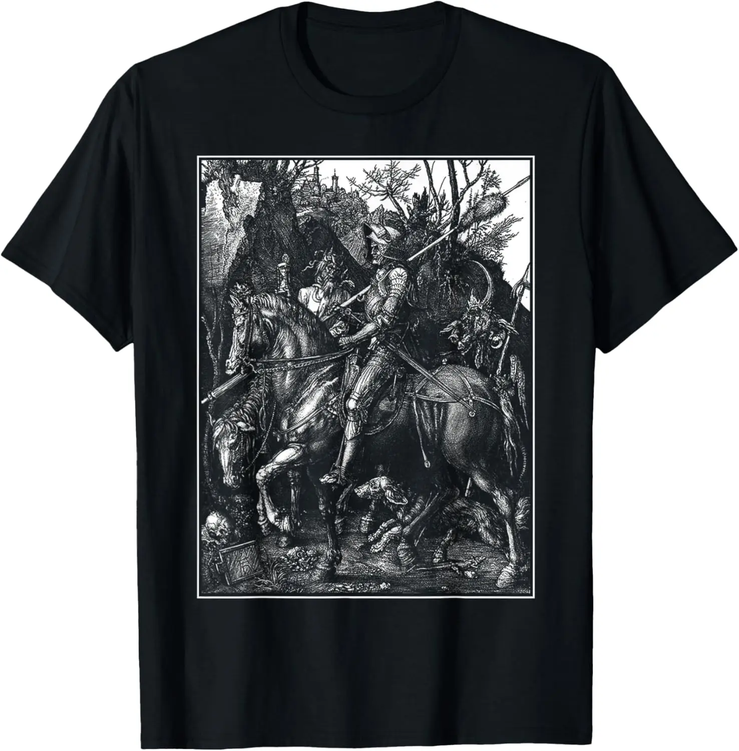 

Knight, Death and Devil (1513) Dürer - Copper Engraving T-Shirt