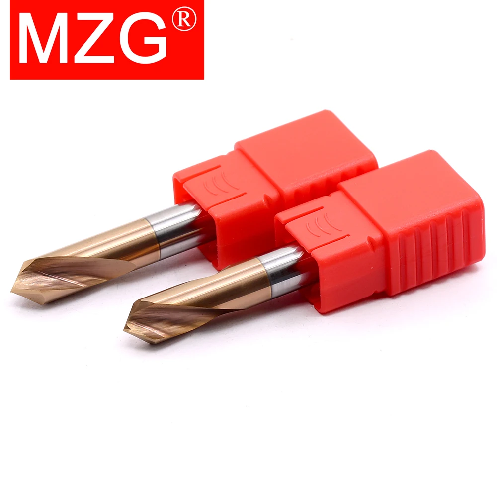 MZG HRC60 Spot Drill Bit Point 90 Dgrees Carbide Coated Tungsten Carbide Steel Point Angle for Machining Hole Chamfering Tools