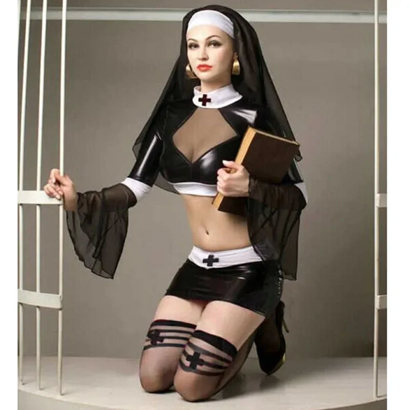 

new Christmas HOT SELLING Sexy halloween nun costumes for women fantasy and sexy cosplay costume