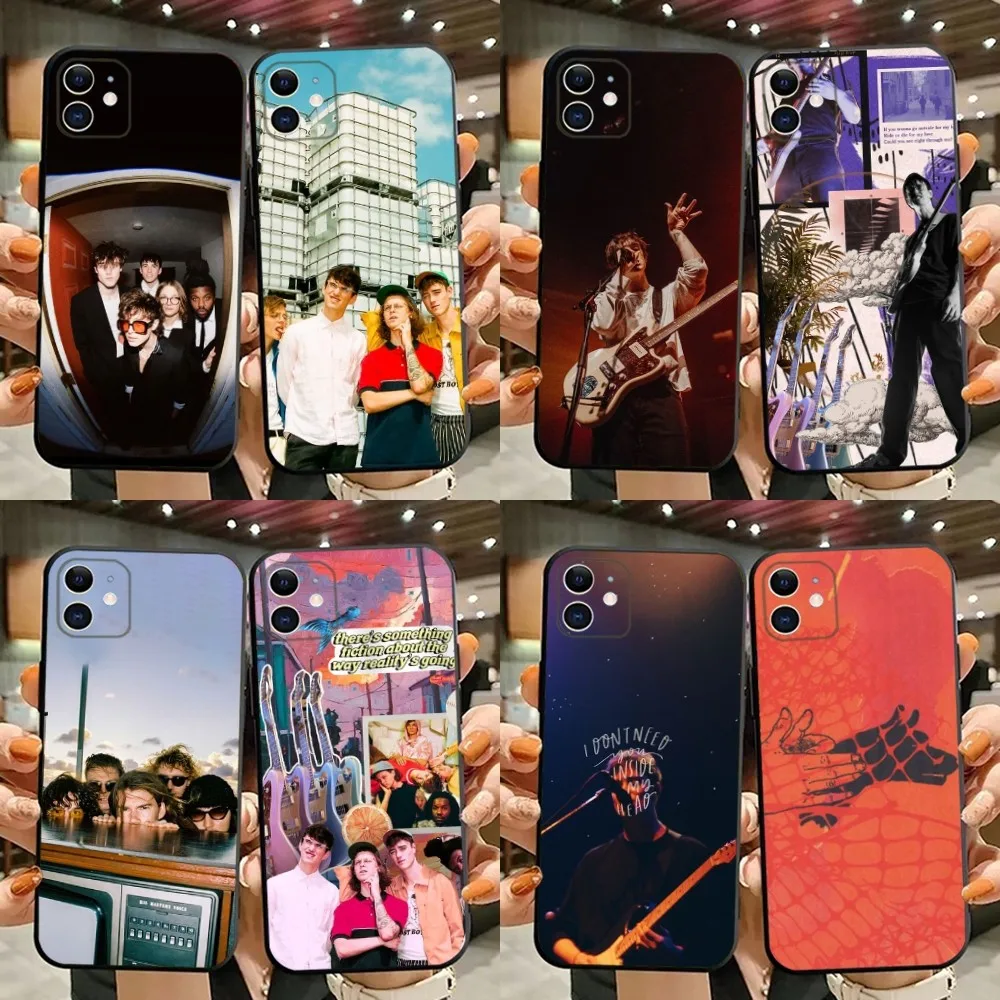 Rock Band Hippo Campus Phone Case For iPhone 15,14,13,12,11,Plus,Pro Max,XS,X,XR,SE,Mini,8,7 Soft Silicone Black Cover