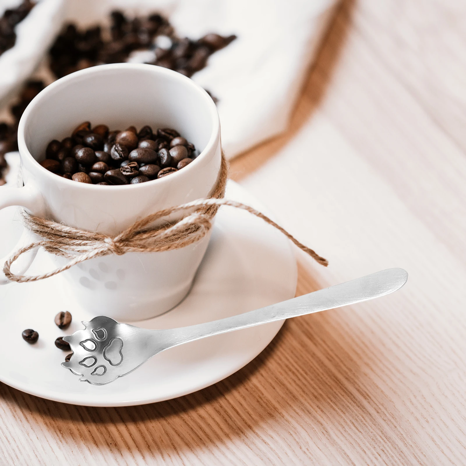 

5pcs Stainless Steel Coffee Spoon Set Dog Paw Design Mixing Spoon For Dessert Cake Stirring Tableware Scoop Home