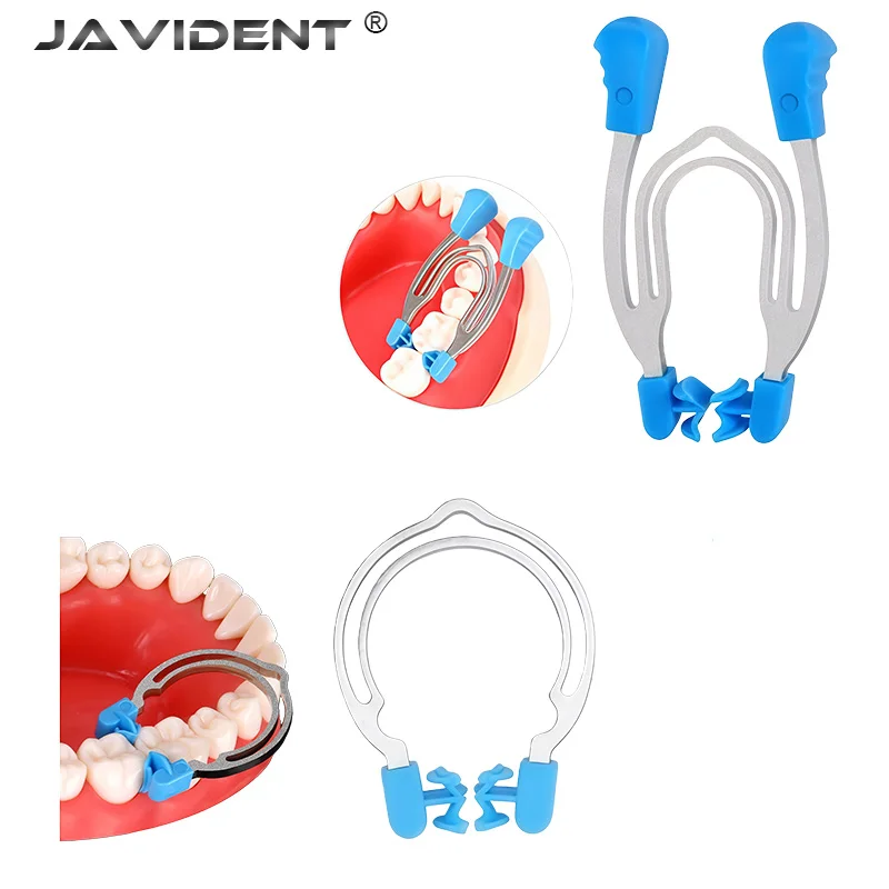 1Set Molding Sheet Clamp Set 3D Bean Clamp Handheld Clamp High-Temperature Sterilization Metal Spring Clip Rings Dental Materia